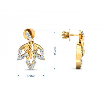 Gwen Diamond Gold Earrings